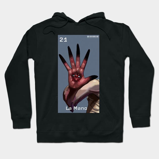 Pale Man Hand La Mano Hoodie by Zenpaistudios